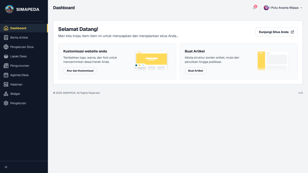 dashboard CMS